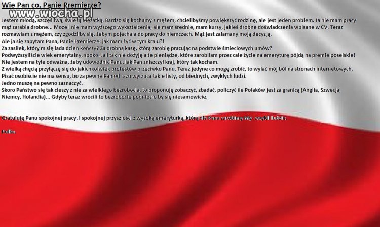 Wie Pan co, Panie Premierze?