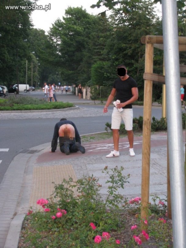 Zdjęcie solara z miejscowym pijaczkiem...
