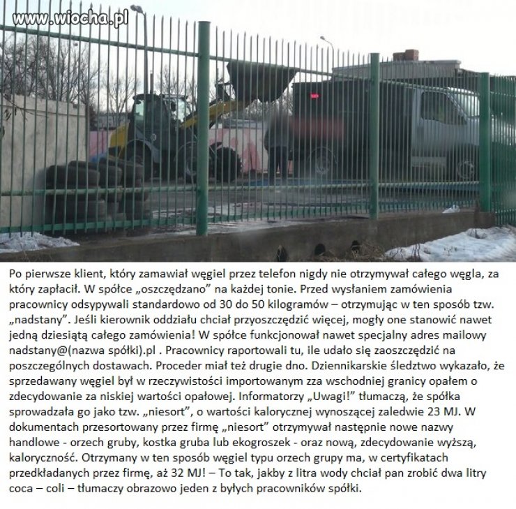 Duża spółka handlująca węglem działała na szkodę klientów