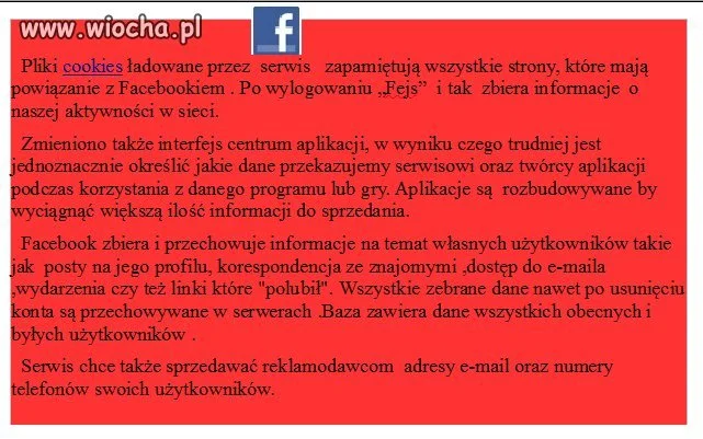  Facebook Connect szpieguje CIĘ na tej witrynie