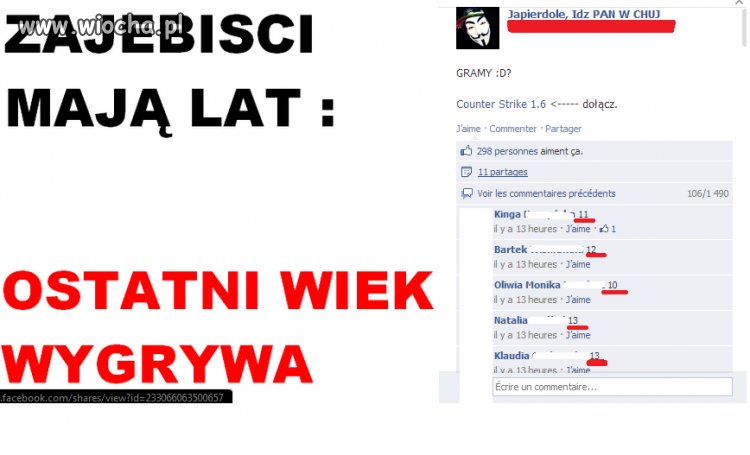 Nazwa strony wybitnie adekwatna do wieku...
