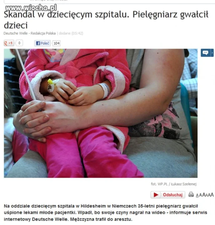 Pielęgniarz gwałcił dzieci