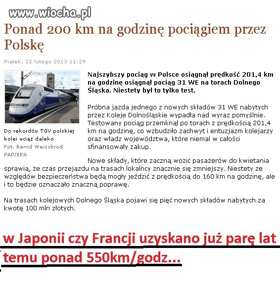 "Jedzie pociąg z daleka..." opóźniony 2 godz