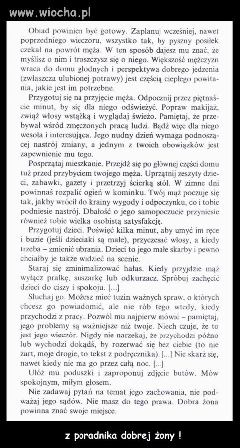 Z poradnika dobrej żony
