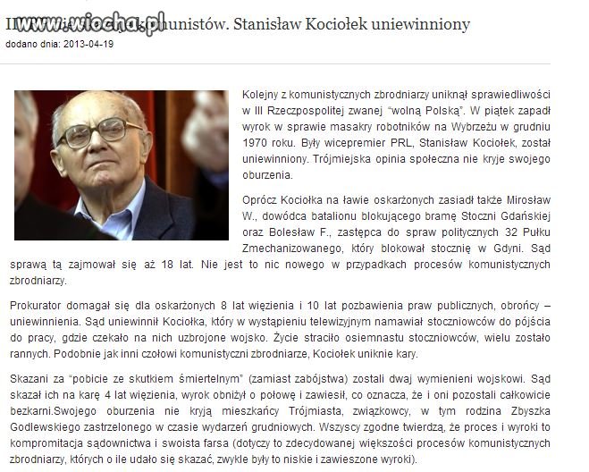 III RP nie skazuje komunistów.