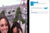 Opis : Na szczycie wieży Eiffel