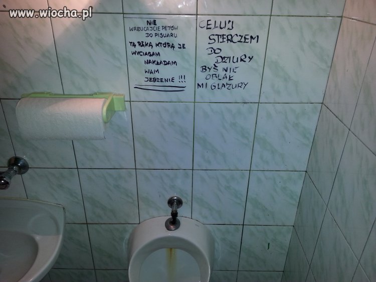 Ostrzeżenia w barowej toalecie