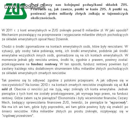 Zniknęło 8 mld z kont emerytalnych w ZUS