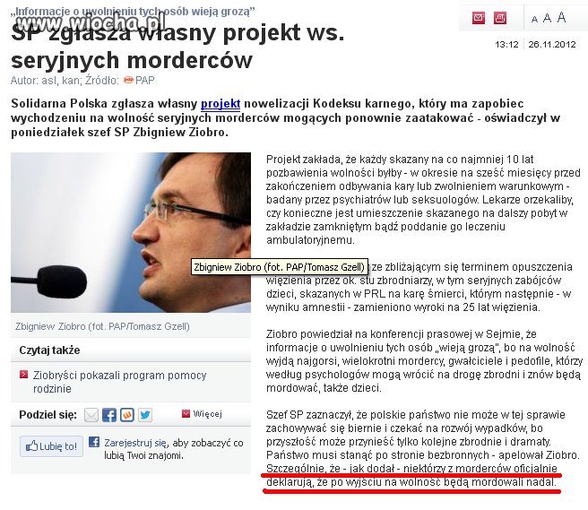 To co mówi Zbigniew Ziobro to akurat nie wiocha  
