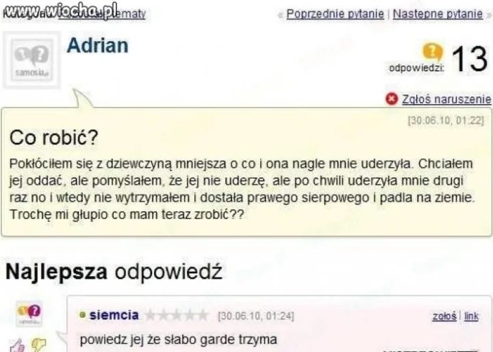 Źle garde trzyma