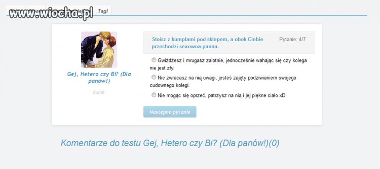 Test na Hetero, Bi czy Gej