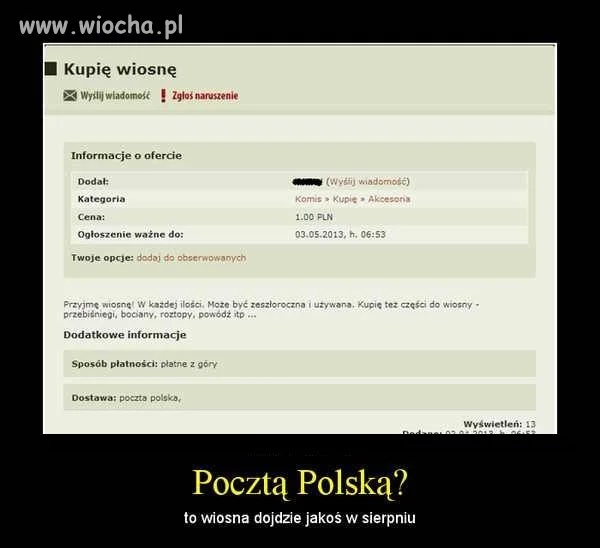 Kupię Wiosnę 