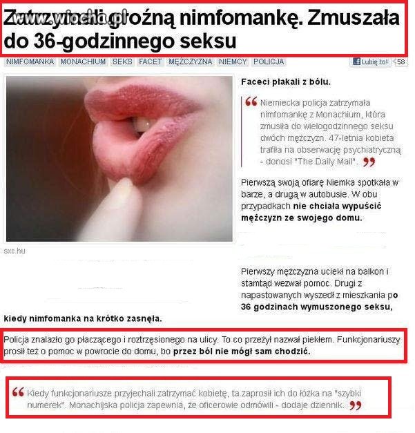 Zatrzymali groźną nimfomankę.