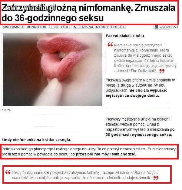 Zatrzymali groźną nimfomankę.