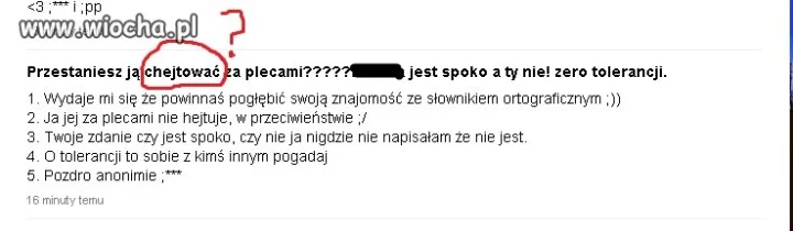 Chejtujemy z anonima