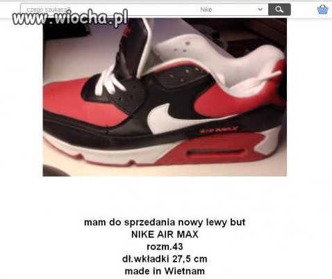 Nike air max lewy but