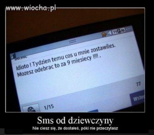 Sms od dziewczyny?
