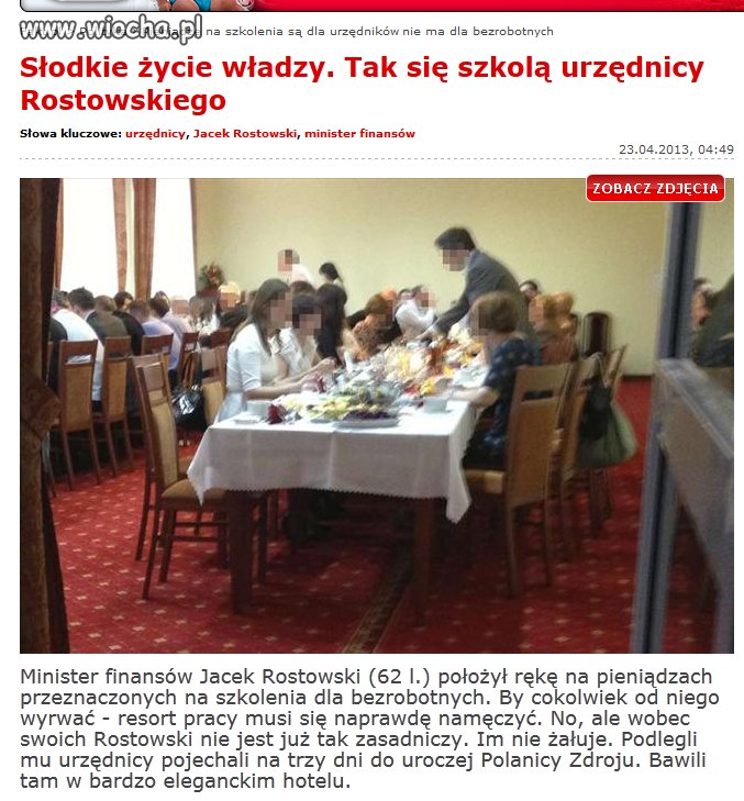 Tak się szkolą urzędnicy Rostowskiego