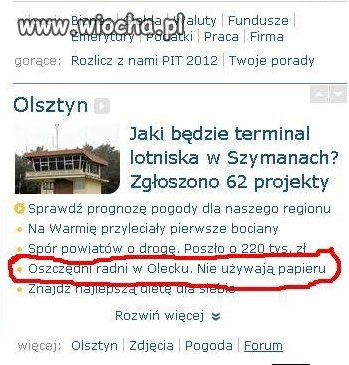 W Olecku radni podcierają się dłońmi