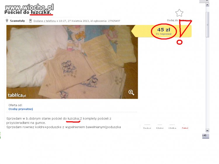 Pościel do łuzczka?