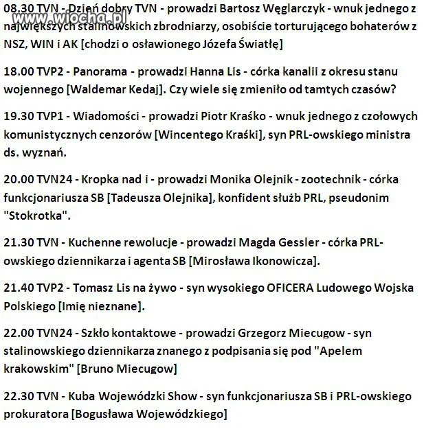 Program TV "wolnych" mediów. 