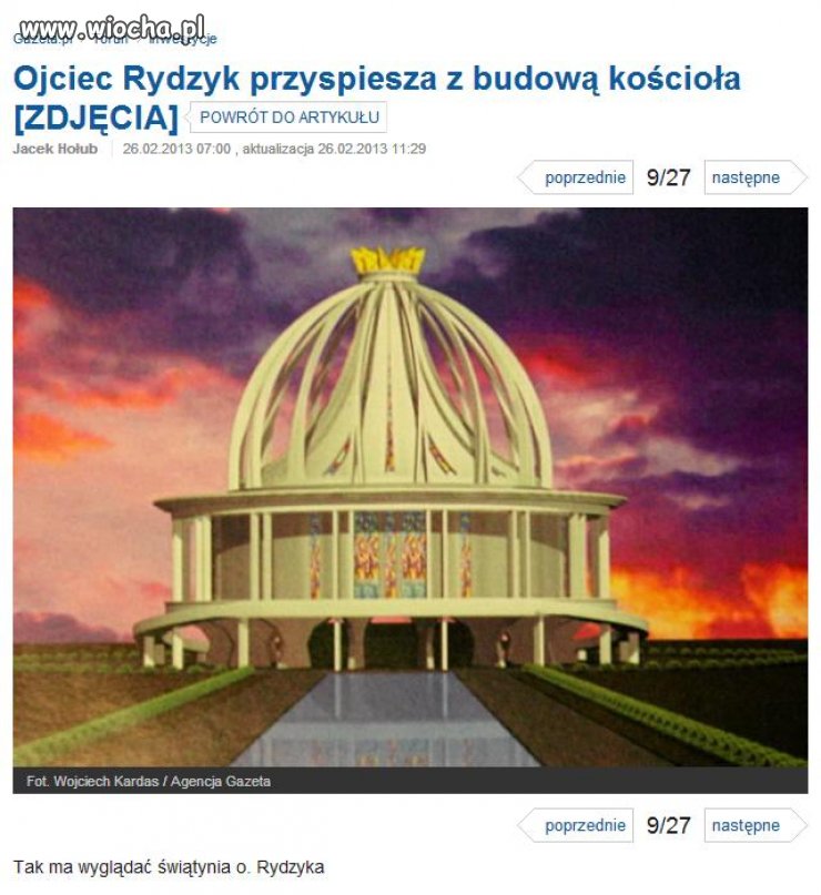 Rydzyk buduje sobie świątynie 
