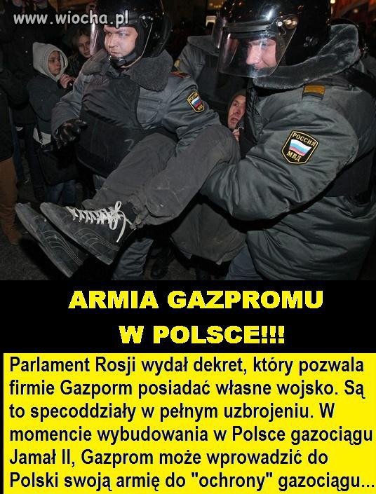 Żołnierze Gazpromu w Polsce...