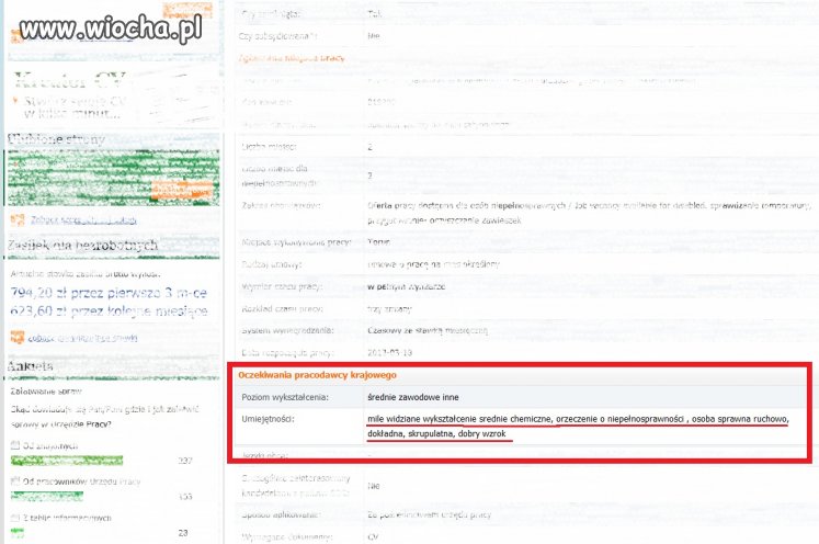 Przeglądając ogłoszenia o pracę... chore prawo!