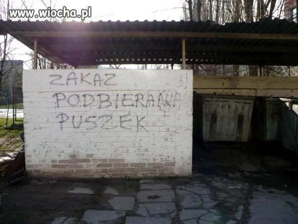 Zakaz podbierania puszek