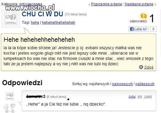 Takowy delikwent opisał siebie w 100%