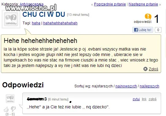 Takowy delikwent opisał siebie w 100%