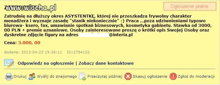 Wymagania do pracy