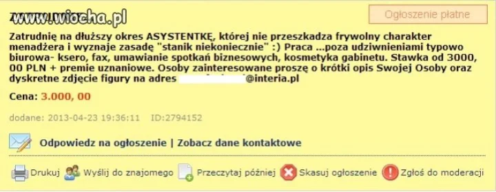 Wymagania do pracy