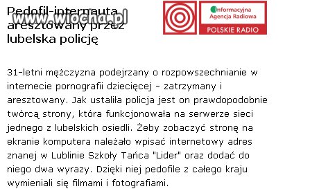 Internauci (wszyscy) to pedofile.