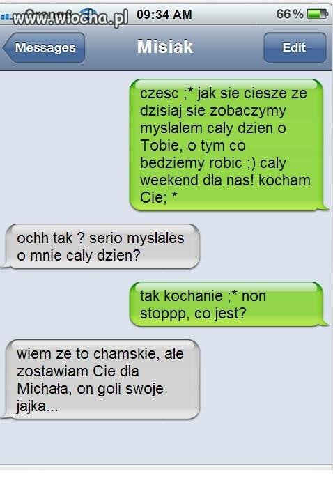 Zerwała z nim przez smsa 
