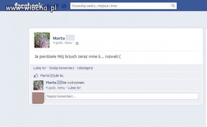 FACEBOOK... dodać post, żeby go potem samemu