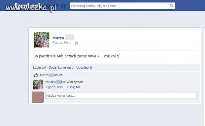 FACEBOOK... dodać post, żeby go potem samemu
