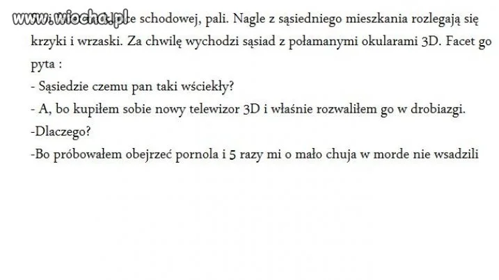 Stoi facet na klatce schodowej ...