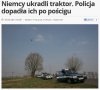 ''Policjanci jechali po śladach traktorka''