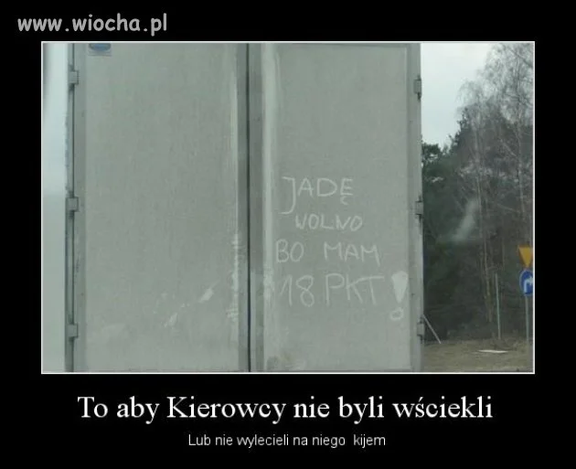 Policjo kierowca ma już 18pkt więcej nie chce !