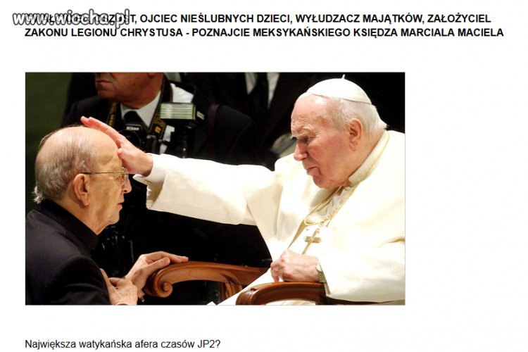 Błogosławieństwo dla pedofila... 