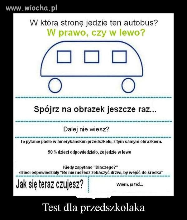 Test dla przedszkolaka