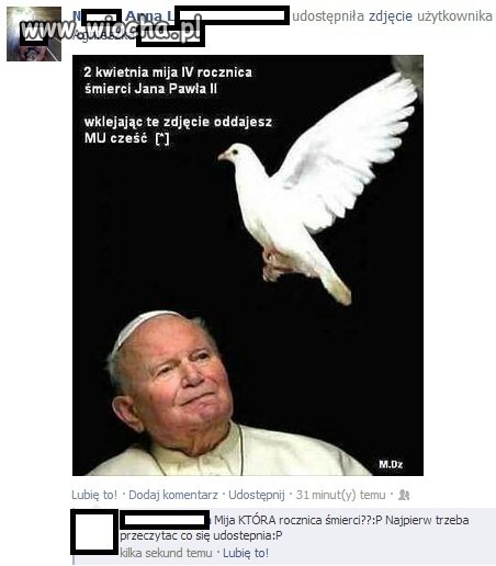 Ludzie udostępniają, a nie czytają co!!