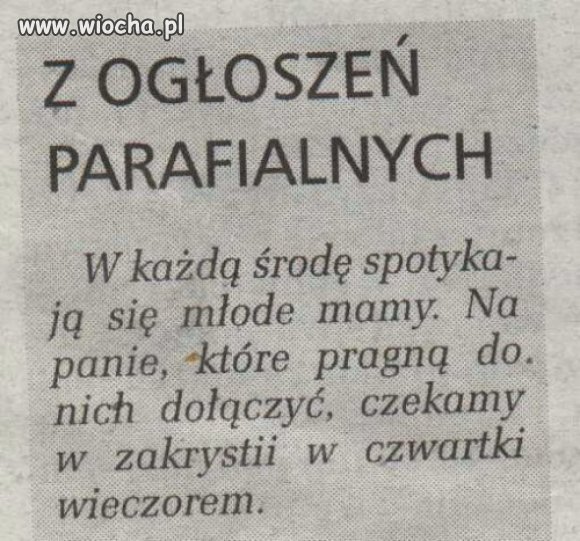 Ogłoszenie parafialne