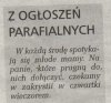 Ogłoszenie parafialne