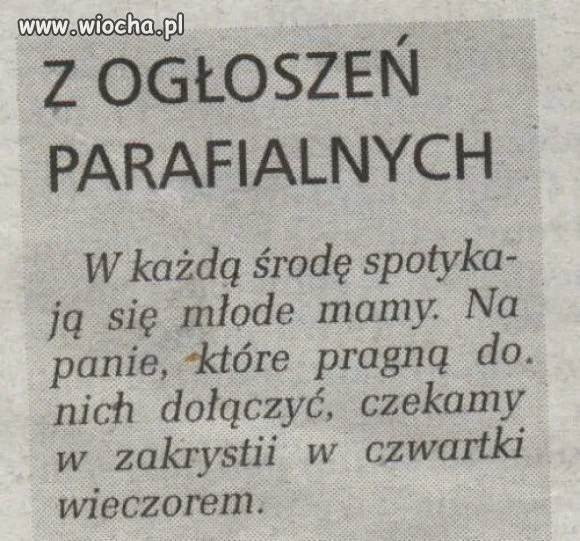 Ogłoszenie parafialne