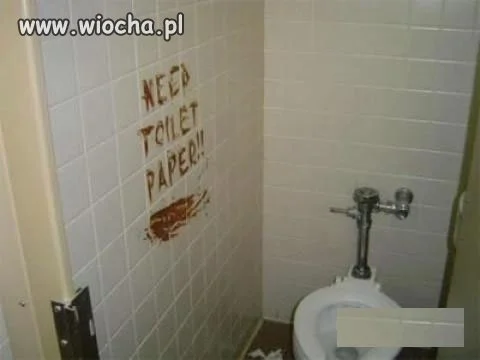 Komuś zabrakło papieru 