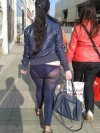 Prześwitujące legginsy
