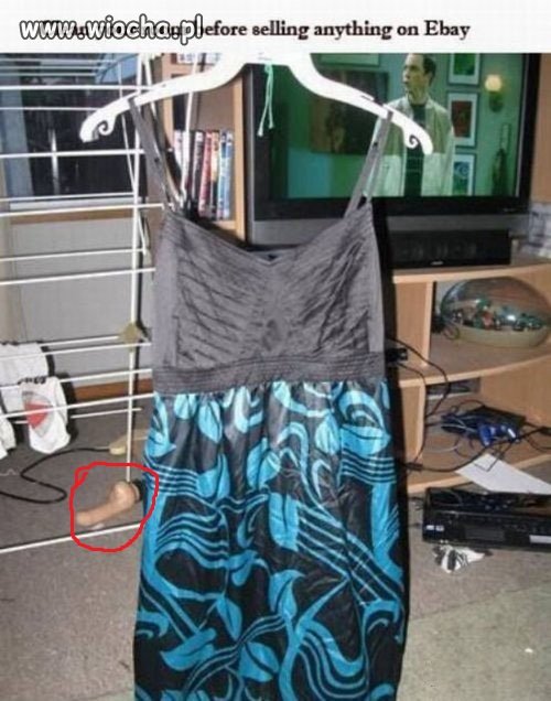 Sukienka wystawiona na aukcję ebay