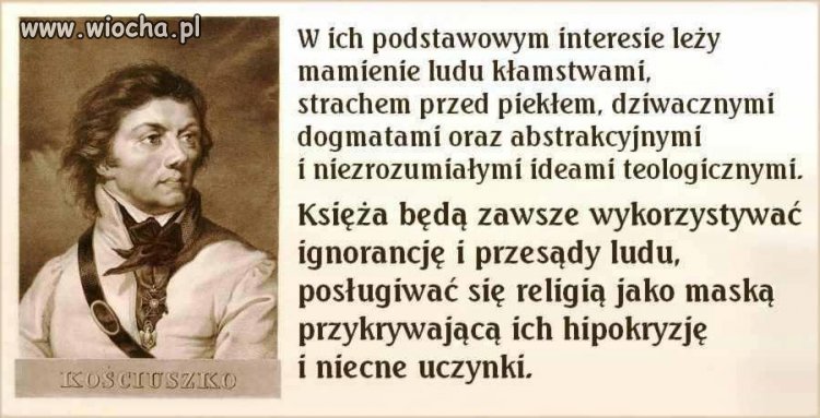 Nie będę polemizowała z Kościuszko